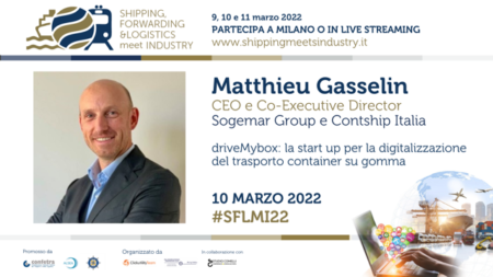 Matthieu Gasselin presenta driveMybox all’evento “Shipping, Forwarding & Logistics meet Industry”